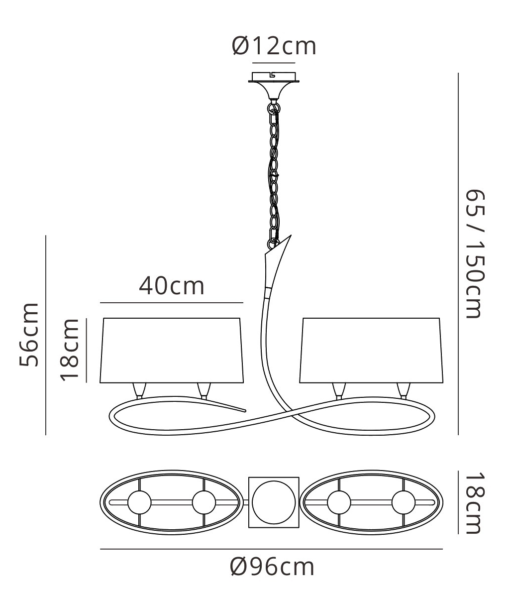 Lua Ash Grey Ceiling Lights Mantra Linear Fittings